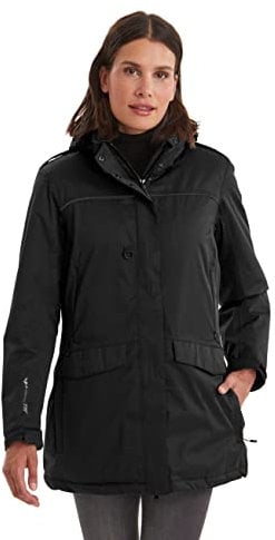 Killtec (KILAH) Damen Funktionsparka mit abzippbarer Kapuze für Hundebesitzer Ostfold WMN PRK B, schwarz, 50, 35614-000