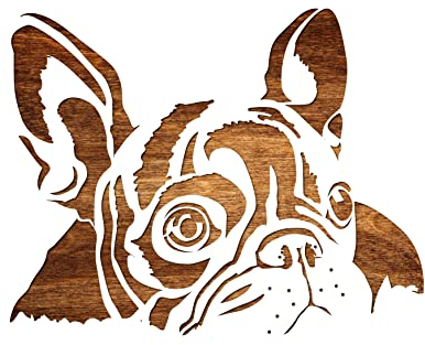 Schablone A4 (21 x 29,7 cm), aus Mylar-Kunststoff, Motiv: Französische Bulldogge