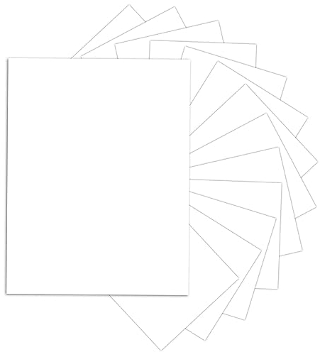 24 Blatt weißer Karton, 8,5 x 11 cm, Goefun 36,3 kg Karton-Druckerpapier