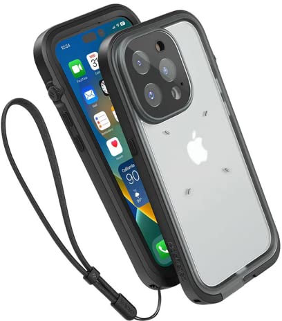Catalyst Total Protection Waterproof Case für iPhone 14 Pro - Wasserdicht bis 10m, Stoßfest, Kratzfest, Fallschutz, ideal zum Tauchen, Wandern, Schnorcheln - Schwarz