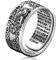 Feng Shui PiXiu Mantra Ring,Kucheed Silberne Buddhistische Glücks Fingerringe,MANI Amulett Mantra Schmuck,Doppelter Schutz Reichtum Liebe Gesundheit Band,Jahrgang Verstellbare Ringe Geschenk (B)