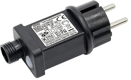 Yowin Netzteil Lichterkette 24V 6W Lichterkette Stecker mit 8 Modi/Timer-Funktion/Speicherfunktion, Stecker Lichterkette Ersatz IP44 Lichterketten Adapter Trafo für Innen Außen Weihnachtsbeleuchtung