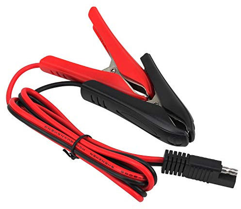BENACES Alligator Clip to SAE Connector, 3.2FT 12V Alligator Crocodile Clip Clamp to SAE 2 Pin Quick Disconnect Adapter Charging Extension Cord, for Solar Panel Cars Motorcycles Charger