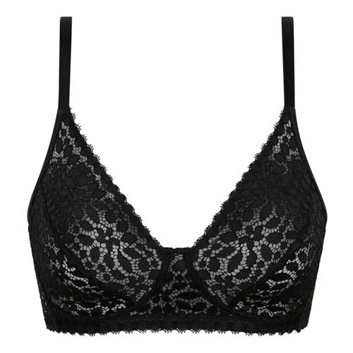 DIM Soutien-Gorge Femme Sans Armatures Daily Dentelle x1, Noir, 90C