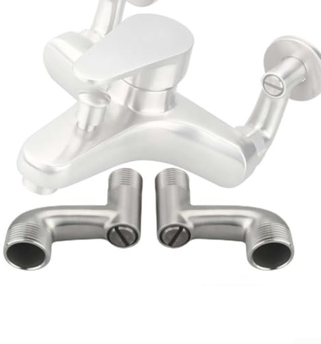 Badewannenarmatur-Adapter, Wandmontage, Badewannenadapter, Duscharmatur, verstellbare Schaukel mit dekorativer Abdeckung, Badezimmermischer-Zubehör