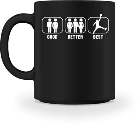 Good Better Best - Taza de baloncesto con canasta de baloncesto, Negro , M