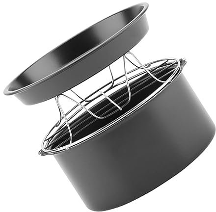 VINTORKY 1 Satz Zubehör für Heißluftfritteusen Kuchenform Backform Airfryer-Einsätze Luftfritteusengestell Blech Kreistablett Zubehör für die Luftfritteuse Air Fryer Zubehör für die Küche