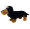KUKUShining Dackel Plüschtier, Realistischer Dackel, Stofftier, Plüschwelpe, Hund for Kinder, Mädchen, Jungen, Geburtstagsgeschenk(Black)
