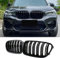 Haoyijiahui G01 Nieren Schwarz Kühlergrill für BMW X3 G01 2018-2021 X4 G02 2019-2021 Grill Schwarzer Sport Glanz Doppelsteg (Nicht für mit Luftklappensteuerung)(For G01 2019-2021)
