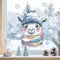 Sunnywall Fensterbilder Winter für Kinder Tiermotive in Winterszene als statisch haftende Fenstersticker, WIEDERVERWENDBAR (Alpaka, A2 Bogen)