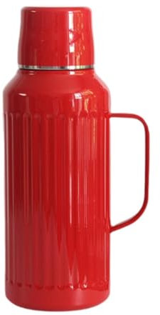 SiaBiced Grande Bottiglia d'Acqua isolata, Bottiglia per Bere isolata, 1 l, bollitore da Viaggio Isolato Portatile, Bicchiere per Bevande per papà, Auto, Rosso