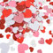 CHRORINE 350 Stück Schaumstoff-Herz-Aufkleber, Valentinstag, Glitzer, selbstklebende Aufkleber, Herzformen, bunte Aufkleber für Valentinstag, Dekoration, Hochzeitsbedarf, DIY, Kunst, Handwerk,