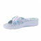 JOMIX Ciabatte Donna Estive Ortopediche Zeppa Comode con Strappo Regolabile Made in Italy Pantofole ergonomica Casa e Passeggio ITD1463 Rosa Blu 37