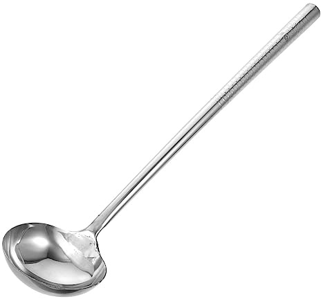 BESTonZON Rostfreie Stahllöffel kochlöffel Wasserkelle Edelstahlutensilien Wok-Werkzeuge Wok-Schöpfkelle Kochwerkzeuge Küchenlöffel Edelstahlkelle Rostfreier Stahl Silver