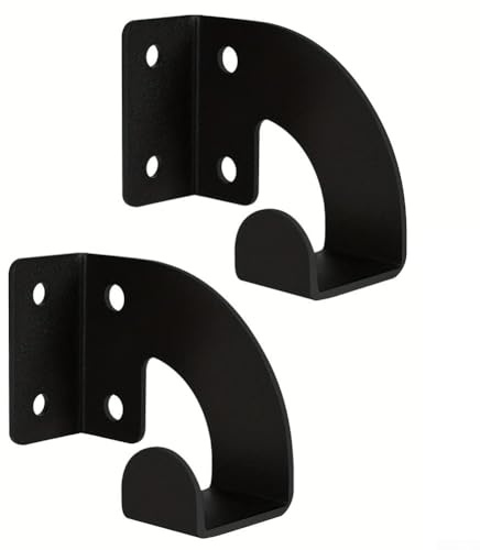 Metallhaken zur Wandmontage, für Kettensäge, robust, für Garten, Werkstatt, platzsparende Lösung, schwarz, 2 Stück