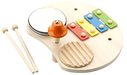Holz Musical Toy Toddler Drum Set Kids Musical Instrumente Baby Spielzeugmusik Percussion Instrumente Für Jungen Und Mädchen Geschenke Kleinkind