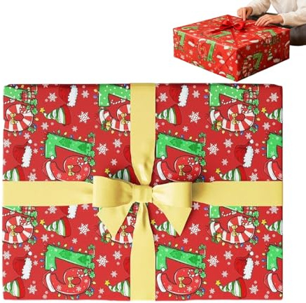 Geschenkpapier für Weihnachten, Partyzubehör, Urlaubsdekoration, Geschenkpapier, für Freunde, Event, Organizer, Büro, Kollegen, Social Club, Geburtstag, Familientreffen, Ruhestand, 67 Stück