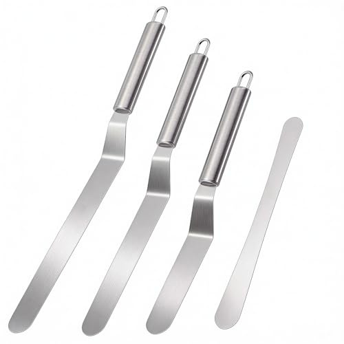 Oderra 4 Spatules Pâtisserie Inoxydable