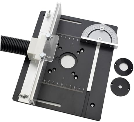 YIXANNX Router Table Duties Simpler with Aluminium Router Plate Insert Designed to Improve Efficiency in Woodworking Practices Plate Insert Trimmer Table Woodworking