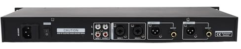 Helilyco Égaliseur graphique stéréo 31 bandes avec analyseur de spectre, pour processeur audio DSP, Noise Gate, 10 modes prédéfinis, entrées TRS//XLR, montage en rack