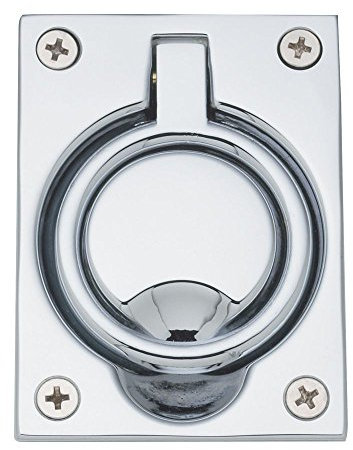 Baldwin 0395.260 Flush Ring Door Pull for Sliding Doors, Chrome