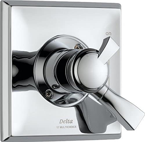 Delta Faucet Dryden 17 Series Dual-Function Shower Handle Valve Trim Kit, Chrome T17051 (Valve Not Included)