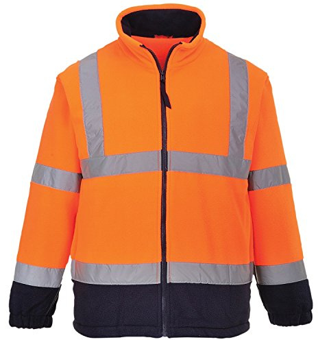 Portwest Fleece Jacke, Signalfarbe, mit Mesh gefüttert - Orange, L
