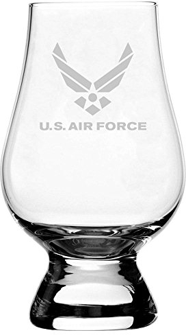 United States Air Force Etched Crystal Whisky Glass Compatible with The Glencairn Glass Accessories