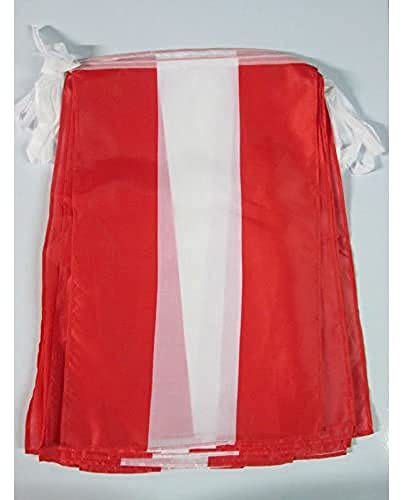 AZ FLAG - Fahnenkette Österreich 12 Meter Mit 20 Flaggen - 45x30 cm - Österreichische Girlande Flaggenkette 30 x 45 Cm