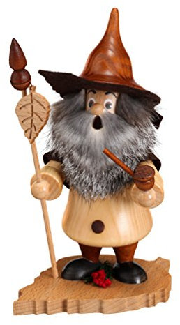 Echt Erzgebirgischer Räuchermann® Blattwichtel auf Birkenblatt # 14102