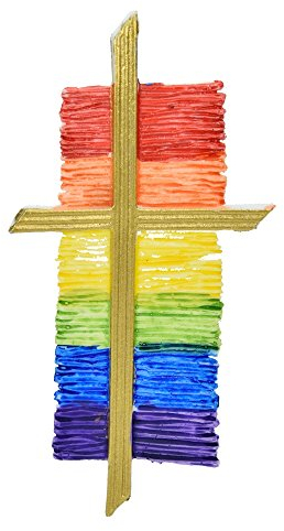 Efco Rainbow Cross Wachsdekoration, 117 x 60 mm
