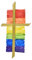 Efco Rainbow Cross Wachsdekoration, 117 x 60 mm
