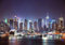 decomonkey Fototapete New York Stadt City 350x256 cm XXL Design Tapete Fototapeten Vlies Tapeten Vliestapete Wandtapete moderne Wand Schlafzimmer Wohnzimmer Wolkenkratzer Nacht