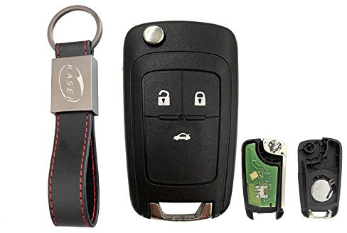KASER Llave Mando Coche con Tarjeta Electrónica 3 Botones Compatible para Opel Astra Corsa C Meriva Tigra Combo (433MHZ ID46) Transponder Lista para Codificación