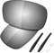 Saucer Lentilles de rechange et kits en caoutchouc pour lunettes de soleil Oakley Crosshair 2.0 OO4044 High Defense – Métal chromé polarisé