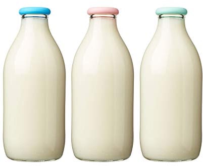 MOOPOPS Reusable Silicone Milk Bottle Tops - 3 Pack | Dishwasher & Fridge Safe | Airtight Bottle Seal | Durable & Reliable | Easy Use | Designed To Fit Standard UK One Pint Glass Milk Bottles | Pastel