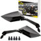 Area1 Universal Motorrad Rückspiegel Paar e-geprüft 2x M10 Rechtsgewinde + Linksgewindeadapter, passend für z.B. Duke, SMC/R Z900 MT07 ER6N (schwarz)