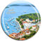 Weekino Hvar Insel Marjan Park Split Kroatien Kühlschrankmagnet 3D Kristallglas Tourist City Travel Souvenir Collection Geschenk Starke Kühlschrank Aufkleber