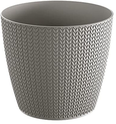 Pot de fleurs en plastique 2L WHEATY 157x157x138 mm, Gris