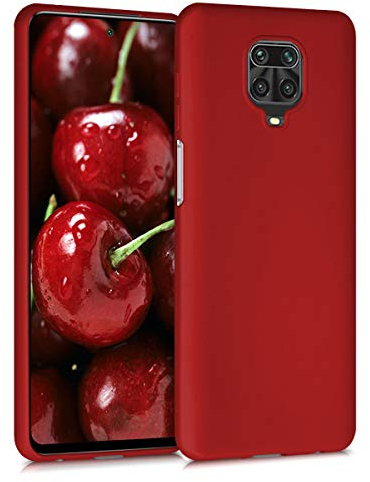 kwmobile Case kompatibel mit Xiaomi Redmi Note 9S / 9 Pro / 9 Pro Max Hülle - Schutzhülle aus Silikon metallisch schimmernd - Handyhülle Metallic Dunkelrot