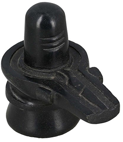 Shivling Shiva Lingam Idol aus schwarzem Stein, 6,3 cm, Heimdekoration, handgefertigt, Hindu-Gott, Shiva-Lingam-Statue für Pooja, Steinschnitzerei, tragbare Größe für Reisen, Shivalingam, religiöses,