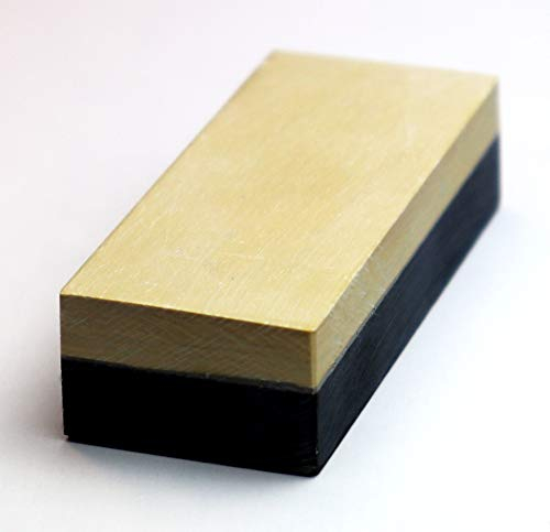 GELBER BELGISCHER BROCKEN original I Schleifstein für Messer & Werkzeug I Messer-Schärfer Größe 75 x 30 mm Körnung bis 8000 I Wetzstein für extra feinen Schliff - effektiv & höchst präzise