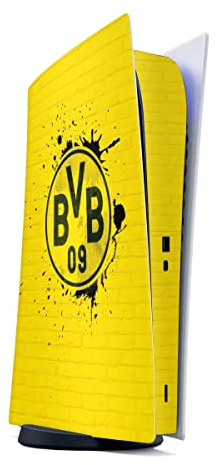 DeinDesign Skin kompatibel mit Sony Playstation 5 Digital Edition Folie Sticker BVB Borussia Dortmund Offizielles Lizenzprodukt