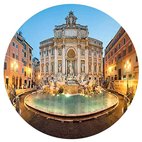 Yingxin34 Rompecabezas de 1000 Piezas para Adultos, Rompecabezas de la Fontana de Trevi, Rompecabezas Circular de Roma