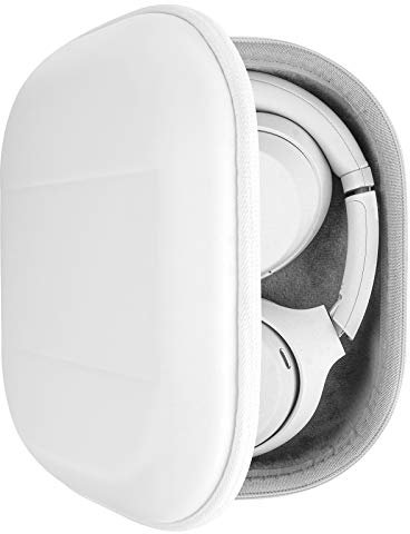Geekria Shield - Custodia per cuffie compatibile con Sony WH1000XM4, WH1000XM3, WH-XB910N, MDR-1000X, custodia rigida di ricambio da viaggio con accessori (bianco)