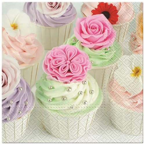 Premium Collection 20 Stück Servietten Cupcakes Kuchen