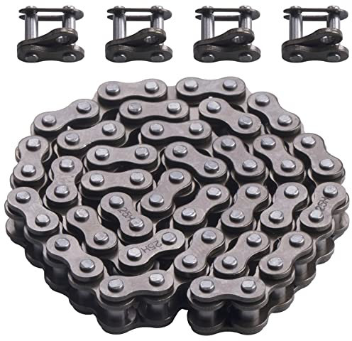 JINGKE 25H 62 Links Starter Chain with Master Link for 50cc 70cc 90cc 110cc Coolster 125cc Electric Start Taotao SunL Peace JCL Baja Kazuma Falcon ATV Go Kart Go-Karts Quad