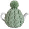 Small Green Cable Knit Tea Cosy - Fits 1-2 Cup Teapot