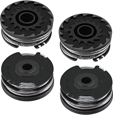 4 Stücke Fadenspulen für Bosch Trimmer Rasentrimmer F016800351 ART 24, 27, 30 und ART 30-36 LI Ersatzspule Rasentrimmerfaden Rasentrimmerspulen, 6 m x 1,6 mm
