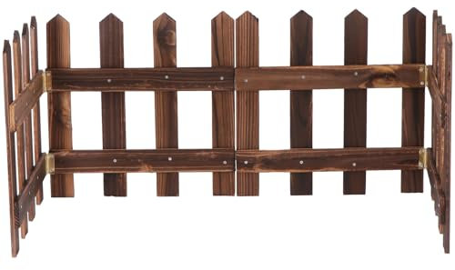 GANAZONO Accessori Piccola Staccionata in Legno Picchetto Decorativo in Legno Staccionata Bianca Bordo Del Giardino Della Staccionata Decorazioni Per L'albero Di Natale Bambù Prato in Fata